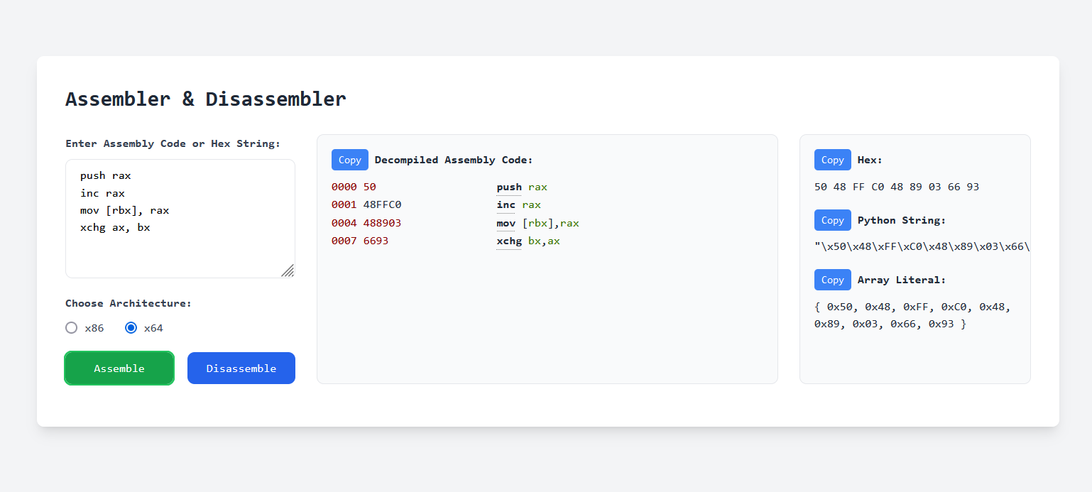 Assembler & Disassembler